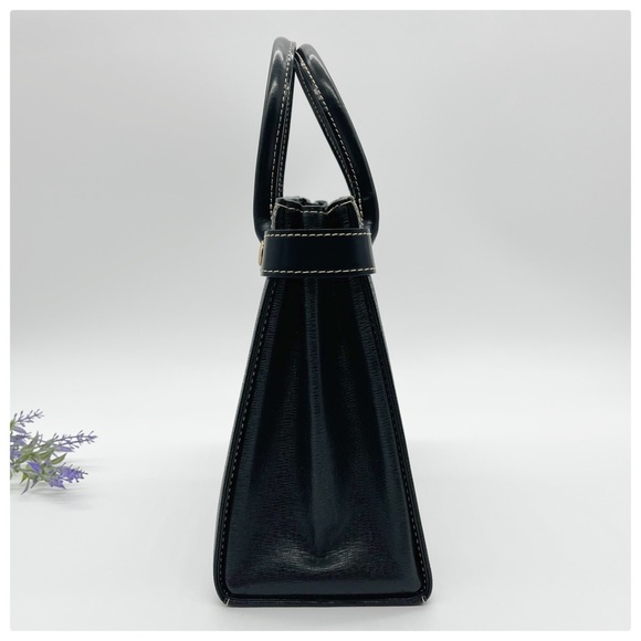 BURBERRY Leather Handbag Satchel - Picture 6 of 12